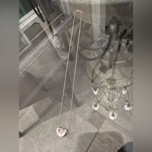 Tiffany & Co. Authentic Small Bean Sterling Silver Heart Necklace